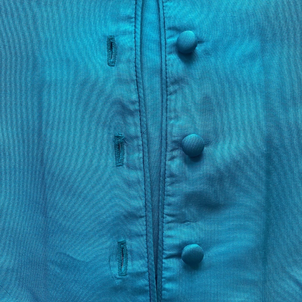 Marisa Baratelli 100% Thai Silk 3/4 Sleeve Button Down Jacket Blouse Size 8 - Picture 7 of 15